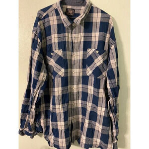 JACHS Heritage Classic Lightweight Button Up Flannel Shirt Men's Size 2XL
